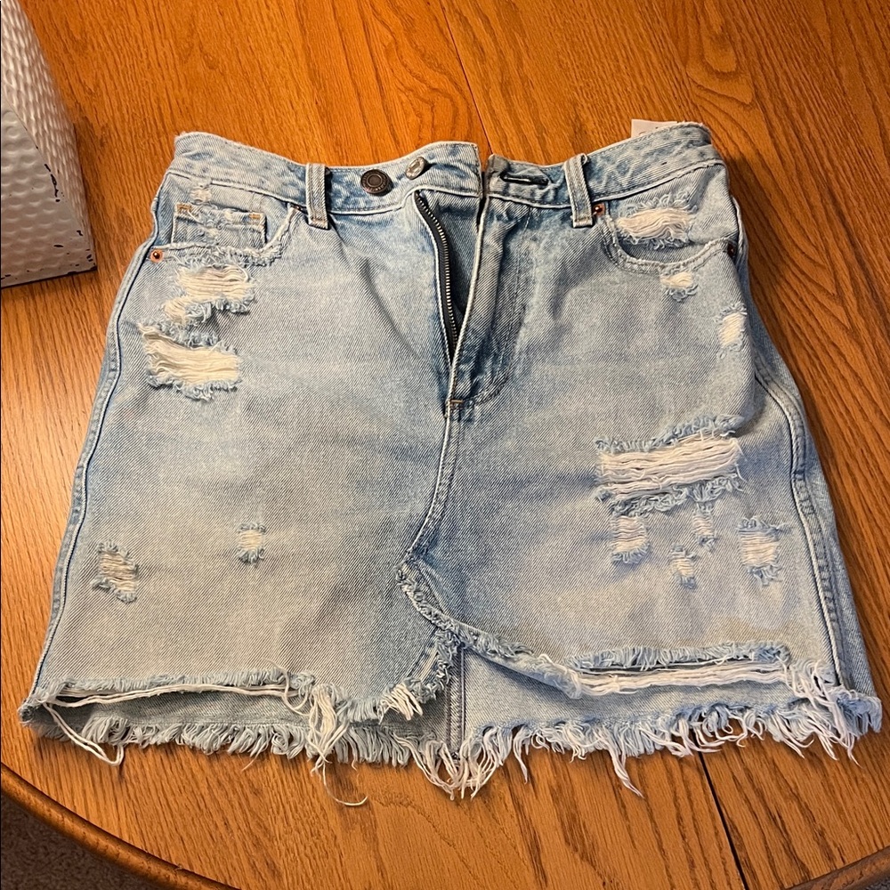 Abercrombie & Fitch Blue A-Line Denim Skirt